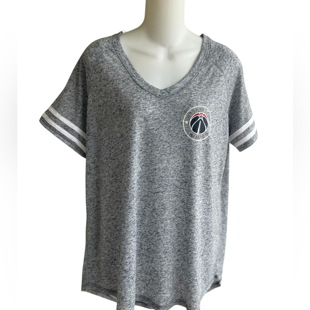 NBA Washington Wizards T-shirt Top Blue White Spacedye Lightweight Woman XL New